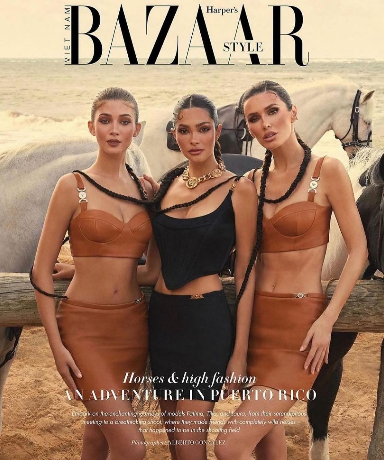 Harper's Bazaar cover styled by Aura Busigo