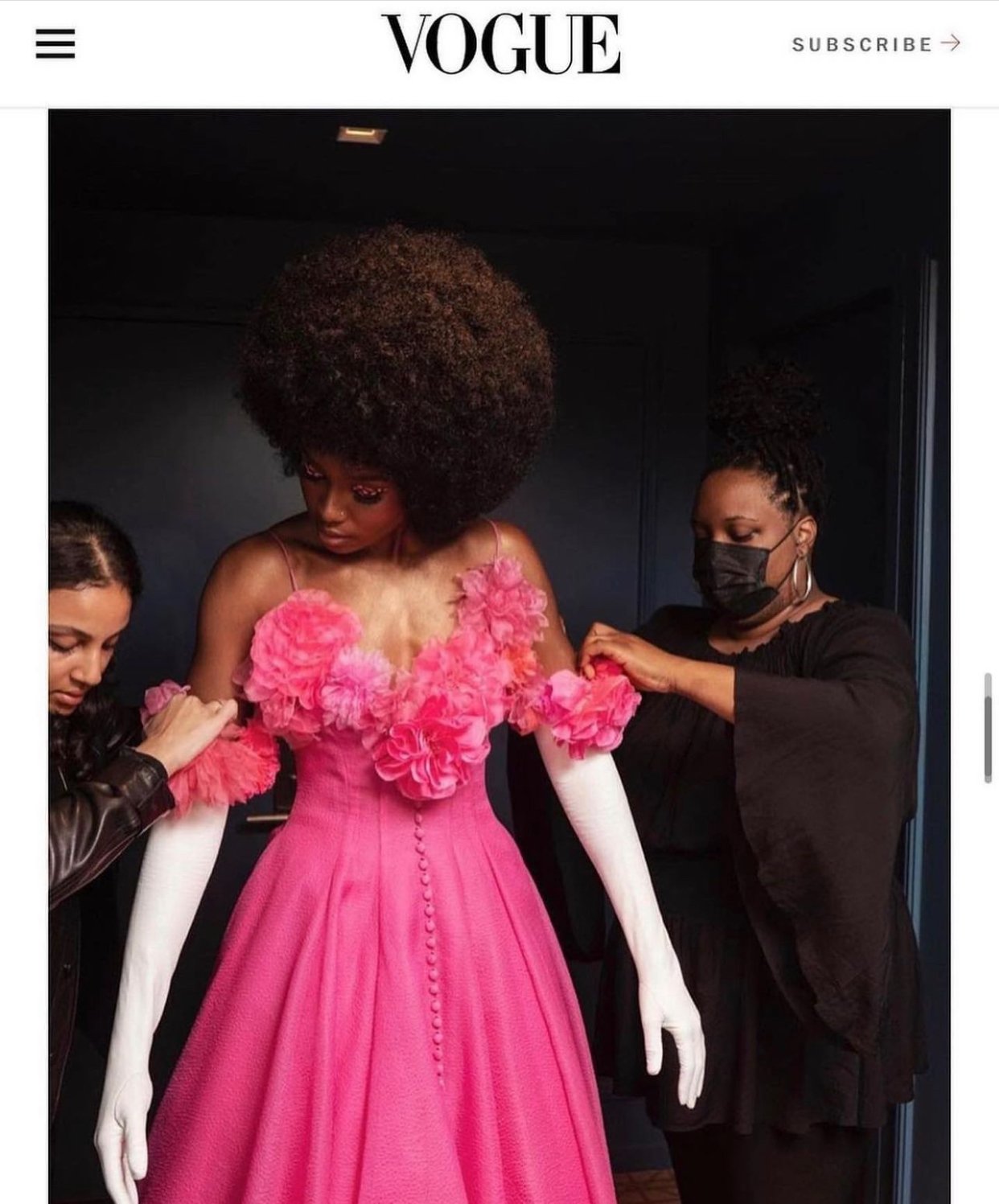 Kiki Layne at the MET Gala in a pink gown